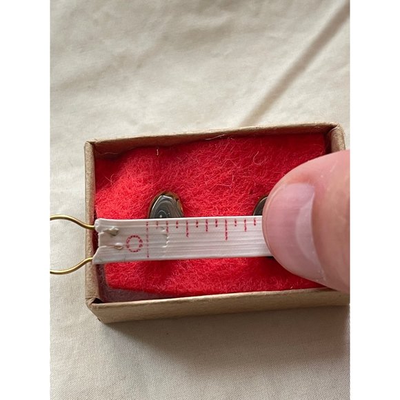 Vintage Monet Brown Wood Earrings - Picture 11 of 11